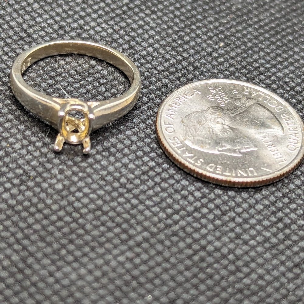 Masculine sterling ring setting - small stone